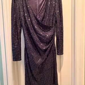 Elegant Blue Sequin Dress